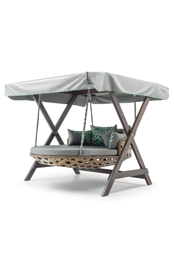 Bodrum Rattan Yatak Salıncak - Görsel 2