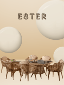 rattan yemek masası