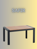 Safır Alüminyum Iroko Masa